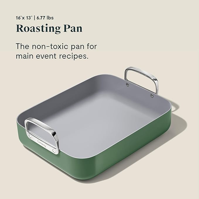 Caraway Roasting Pan, 16x13" Roasting Pan with Rack