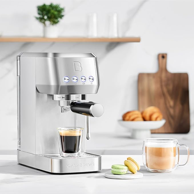 CASABREWS 3700 Essential Stainless Steel Espresso Machine with Steam Wand