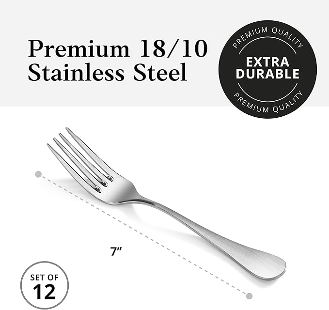 Artaste Rain Matte Salad Fork, 12-Piece