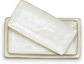 Famiware Serving Platters Set of 3 Sizes - Rectangular, Vanilla White