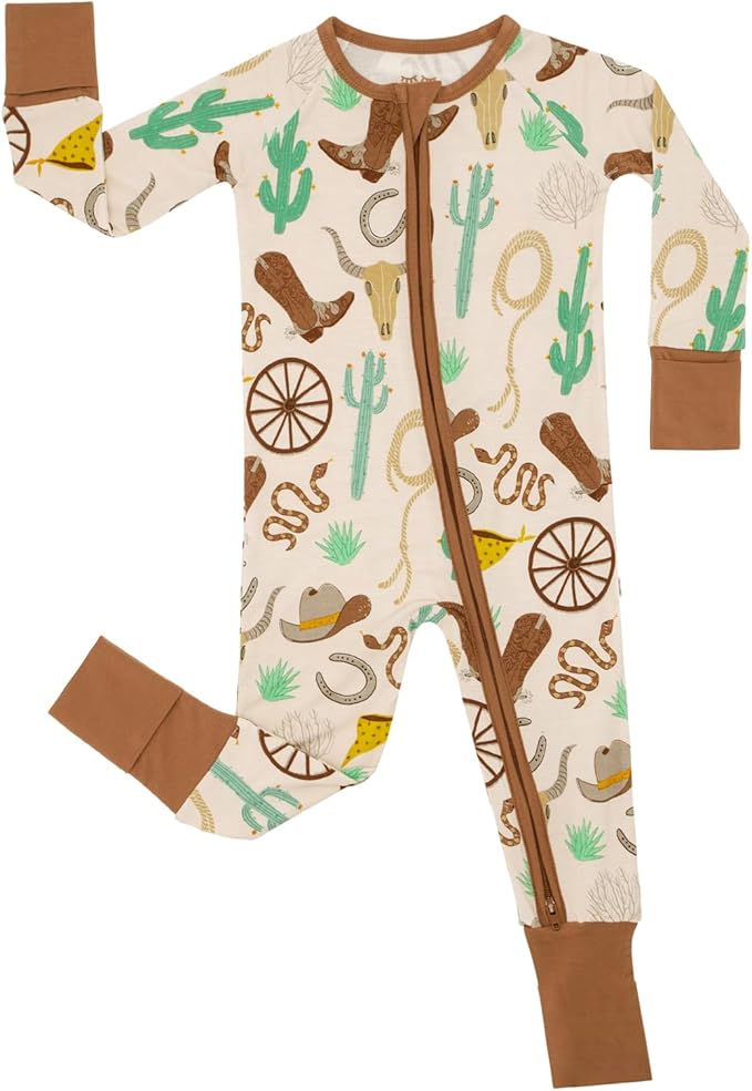 Little Sleepies Baby Pajamas, Caramel Ready to Rodeo, 3T