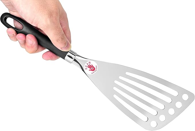 Left Handed Fish Spatula Stainless Steel Egg Flipper 12”
