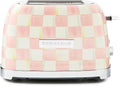 MACKENZIE-CHILDS 2-Slice Toaster, Pink-and-White Rosy Check