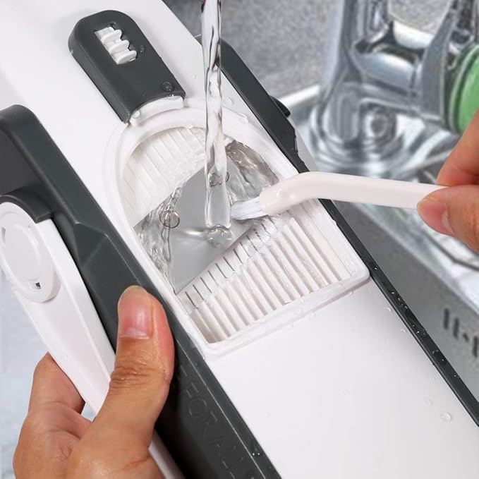 ONCE FOR ALL Safe Mandoline Slicer, Vegetable Slicer Potato Slicer, Gray