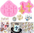 Cross Molds Silicone Fondat Cake Chocolate Mold 2pcs for Baptism Party Supplies