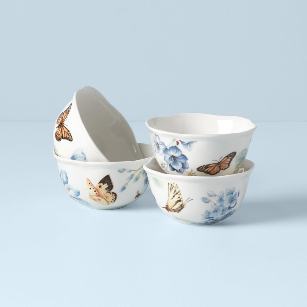Lenox 833415 Butterfly Meadow Blue 4-Piece Dessert Bowl Set