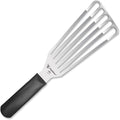HUMBEE 9 Inches Fish Turner, Slotted Fish Spatula Dishwasher Safe NSF (Left Hand), Shovel Black