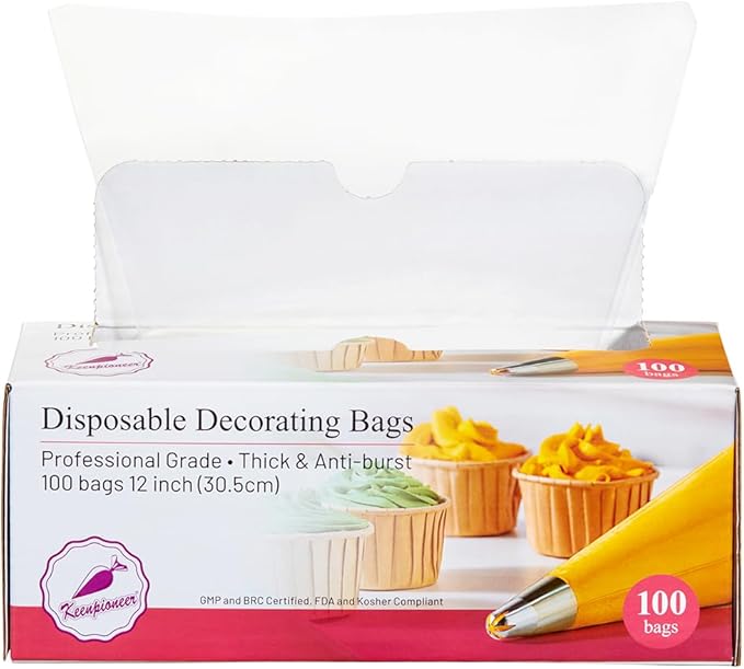 Keenpioneer Piping Bag - Disposable Cake Decorating Bag