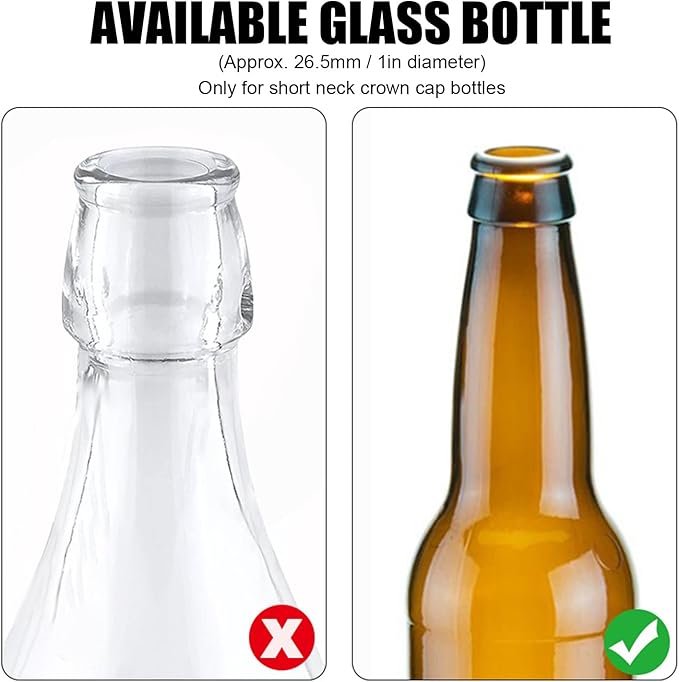 Cryfokt Beer Bottle Filler, No Foam Counter Pressure Bottle Filler with Removable Clip Lock 304 Stainless Steel Fast Filling Glass Bottle Filling Tool for Beer & Wine