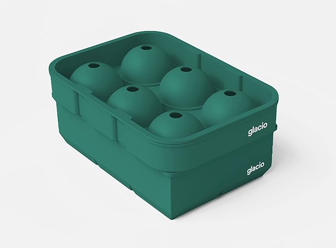 Silicone Ice Cube Trays with Lids, Large 2 Inch Cubes & Spheres Set
