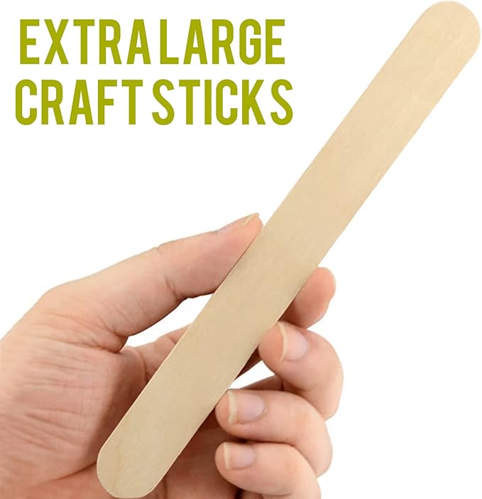 WISYOK 8" Jumbo Craft Sticks, 90Pcs, Extra Large