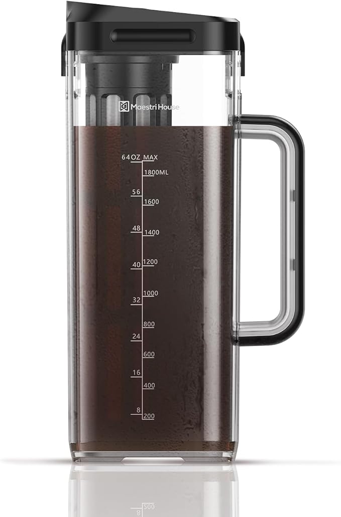 Maestri House Cold Brew Coffee Maker, 64oz BPA-Free Tritan Pitcher