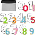 Auktosmn Large Number Cookie Cutter Set with Dough Scraper&Chopper-9 Piece-3.25 Inch-Number 0-8-Birthday Cookie Cutter Shape for Baking-Stainless Steel Kitchen Utensil