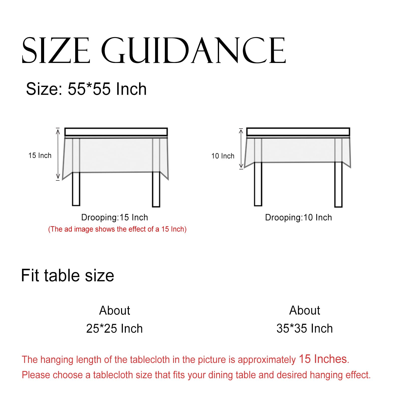 ISAENNE Designer Vintage Square Linen Small Tablecloth,55"x55"-Grace A