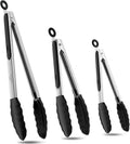 Bnlcd Good Grip Cooking Tongs with Silicone Tips, Set of 3-7" 9" and 12"