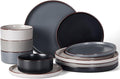 Famiware Nebula Ridge 12-Piece Stoneware Dinnerware Set, Multi-color