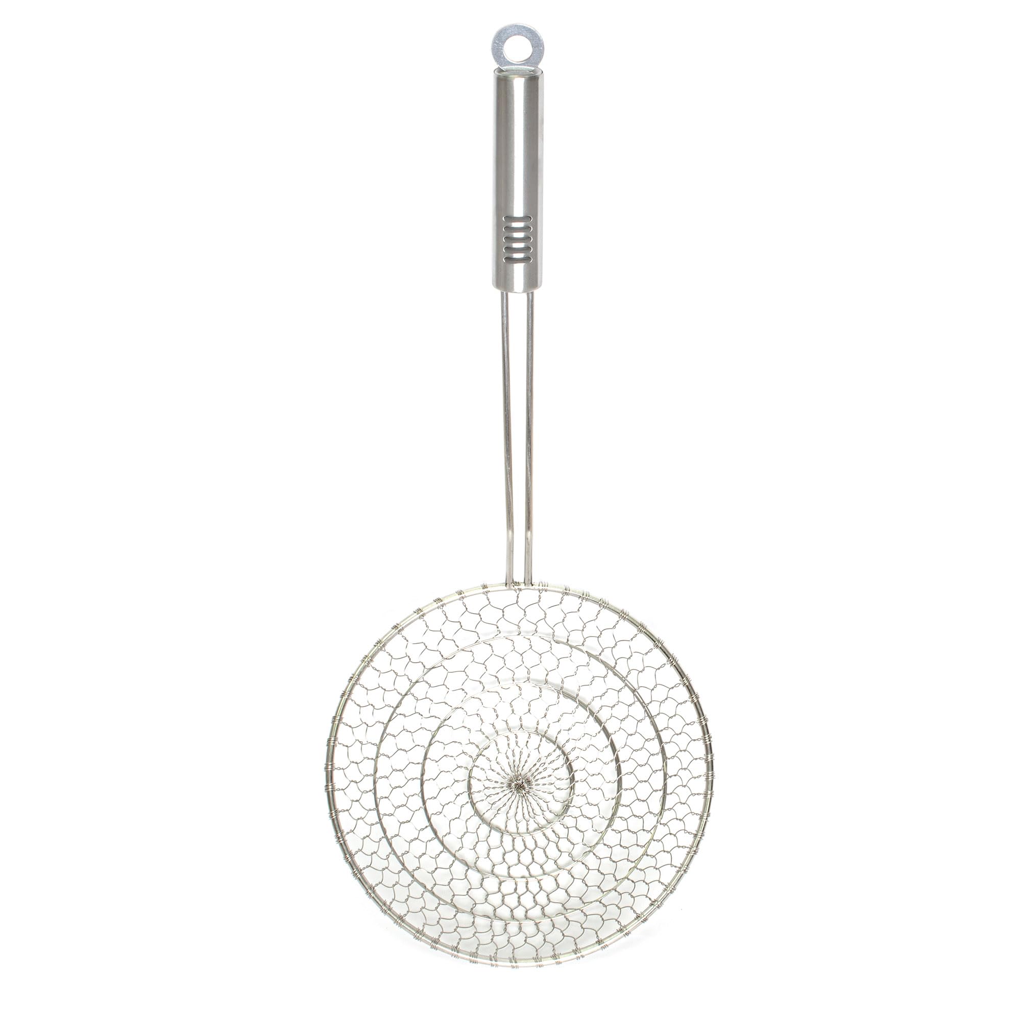 Helen's Asian Kitchen Spider Strainer, 7-Inch, All Stainless Steel Mesh Basket And Handle, For Noodles, Dumplings, Wontons, Deep Frying, And Draining Tasks