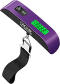 BAGAIL Digital Luggage Scale, 110lbs Hanging Baggage Scale with Backlit LCD Display,Portable Suitcase Weighing Scale,Travel Luggage Weight Scale with Hook,Strong Straps for Travelers(Purple)