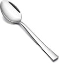 E-far Dinner Spoons Set of 6, 7.9 Inch Stainless Steel Soup Spoons Tablespoons for Home, Kitchen or Restaurant, Non-toxic & Mirror Polished, Squared Edge & Dishwasher Safe