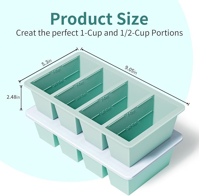 Ice Cube Tray with Lid and Bin: GGOW Silicone Flexible Ice Cube Tray with Lid - Easy Release Ice Trays with Bin - Stackable Ice Cube Maker for Freezer