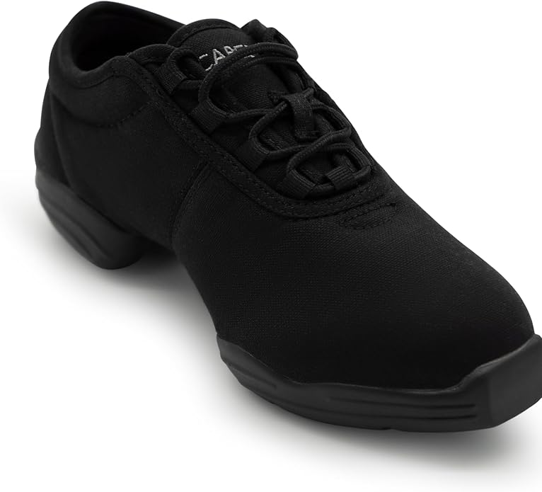 Capezio womens Canvas Sneaker dance shoes, Black, 9 US