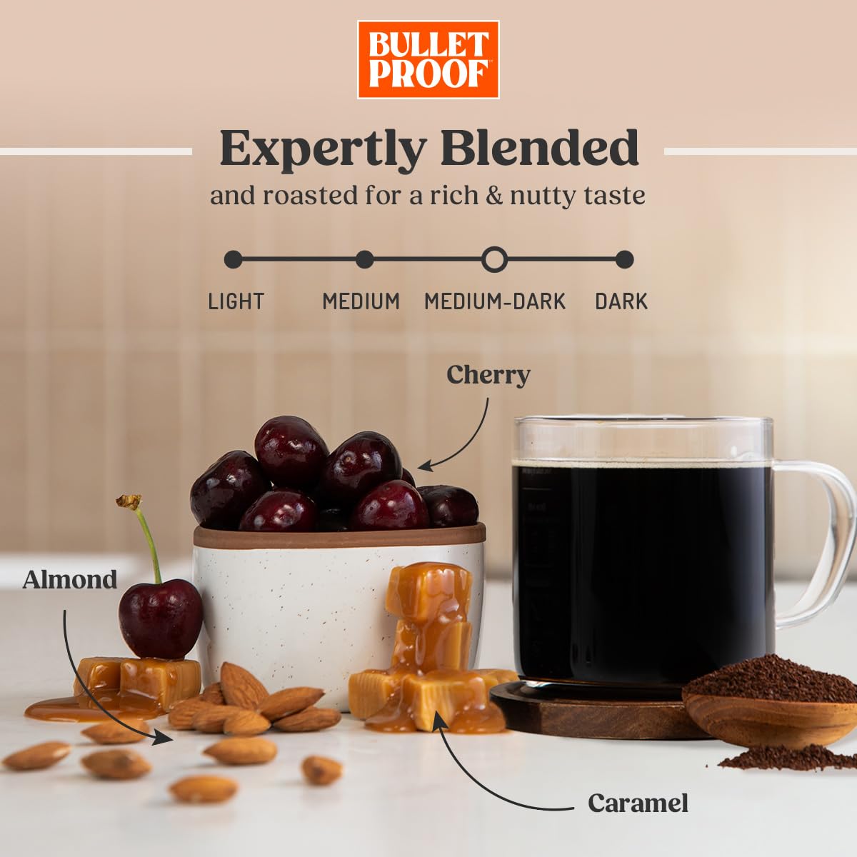 Bulletproof Mentalist Medium-Dark Roast Ground Coffee, 12 oz