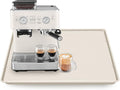 Silicone Coffee Maker Mat with Lip for Countertops, 19.7''x15'' Cream White