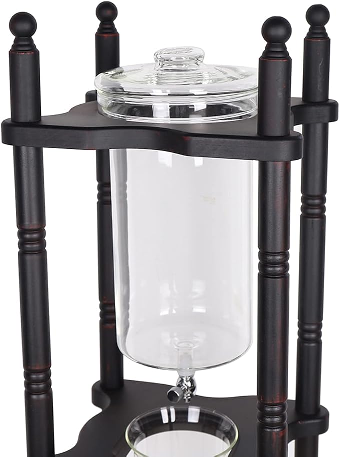 Josbuynls Cold Drip Coffee Maker, 2000ml Large Capacity Glass Dutch Coffee Dripper Ice Drip Coffee Tower w/Stable Base for Commercial Office