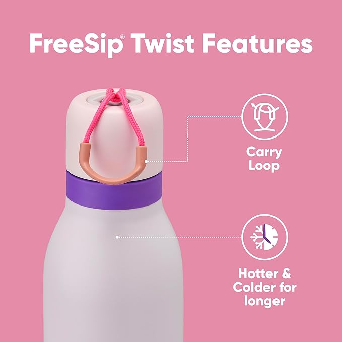 Owala FreeSip Twist Stainless Steel Water Bottle 24 oz Dreamy Field