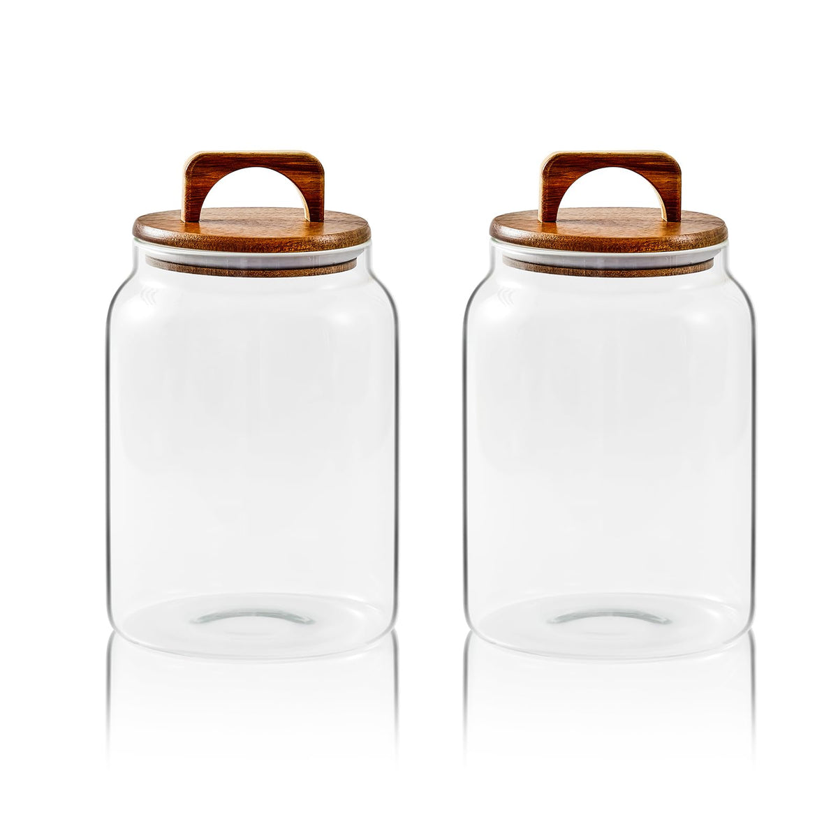Sweejar Glass Jars for Laundry Room Organization, 90 ounce Laundry Pods Container, Glass Food Storage Jars with Airtight Lid, 1 Pack, Hand Lid