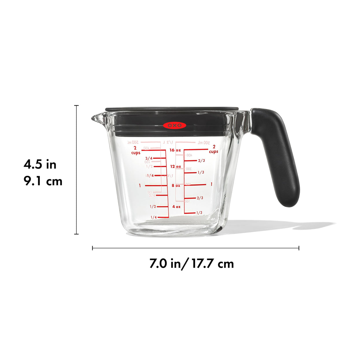 OXO Good Grips 2 Cup Glass Measuring Cup With Lid