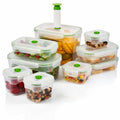Lasting Freshness BPA-Free Plastic Vacuum Seal Containers with Hand Pump – Airtight Food Storage, Meal Prep & Pantry Organization, Preserves Freshness 5X Longer, 11-Piece Set