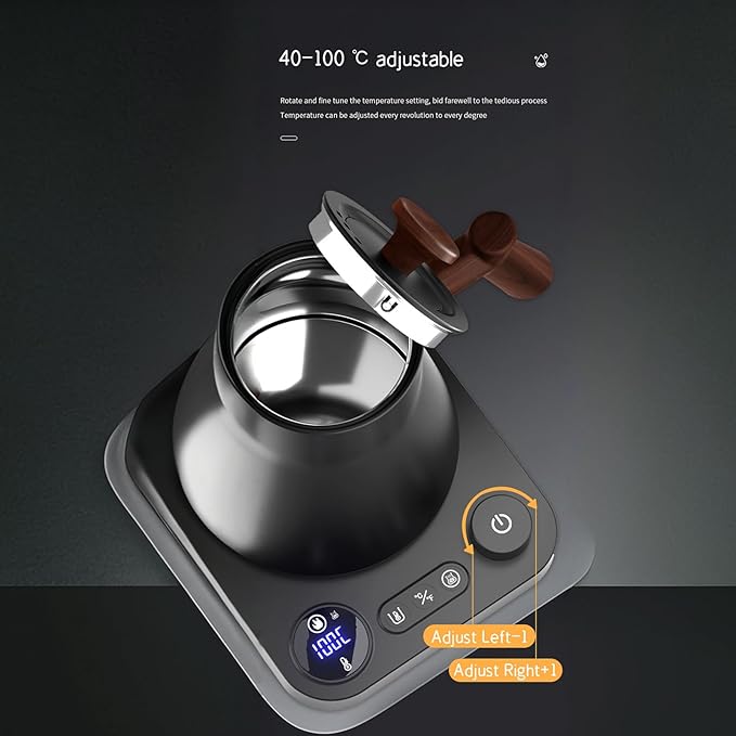 Gooseneck Electric Kettle, Black, 0.9L