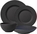 Villeroy & Boch Manufacture Rock 4 Piece Place Setting, Matte Black