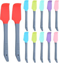 SeewtLice 12 Pcs Silicone Mini Spatulas, 7.3 Inch Small Rubber Spatulas for Jars, Cans, Bowls, Baking & Mixing Kitchen Tools