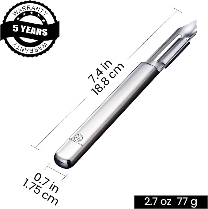 Gourmet Easy Stainless Steel Vegetable Peeler, Ultra Sharp Dual Blades