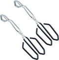 HINMAY Kitchen Scissor Tongs 11" Stainless Steel Cooking Tongs, Set of 2
