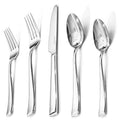 KINGSTONE Mirror Polish Silverware Set for 8, 40-Piece 18/10 Stainless Steel Flatware Set, Dishwasher Safe Cutlery Set for Wedding, Home, Restaurant, Knives Spoons and Forks Set