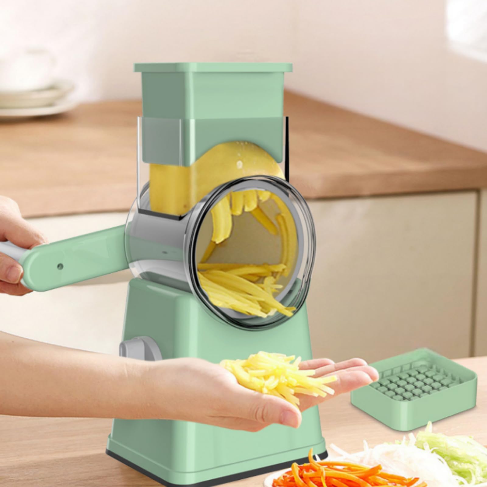 Vegetable Chopper and Spiralizer, Food Chopper with Container, Fruit Slicer, Kitchen Gadgets & Gifts, Home Essentials