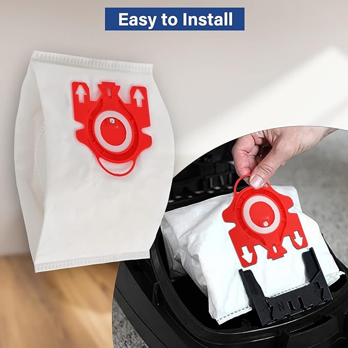 18 Packs 3D Airclean FJM Vacuum Bags Replacement for Miele Compact C1 Vacuum Type FJM,Compact C1,Compact C2,S6000-S6999,S4000-S4999,S700,S500-S578 with 6 Motor Protection Filters,6 AirClean Filter