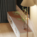 Zinkooat Faux Leather Table Cover,1.8mm Thick,12x90 Inch Table Protector,Glass Table Protector,Table Sticker Cover,Desk Covers On Top of Desks.(Brown+Gray,12x90)