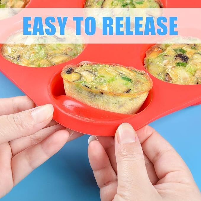 12 Cups Silicone Muffin Pans for Baking Cupcake Pan Nonstick Silicone Molds