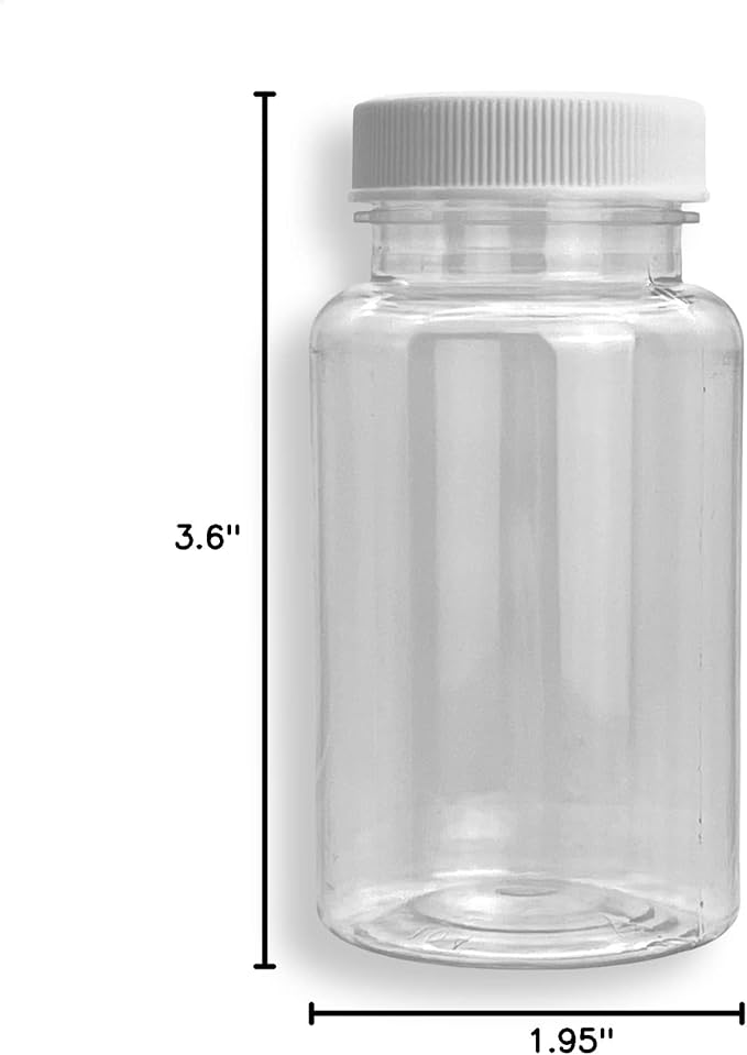 LUBEFLEX Oil Sampling Bottle - Made in USA - Pack of 24 Oil Analysis Sampling Clear Plastic Bottle 4 oz (120 ml) Capacity with 38-400 Cap Size - FDA Compliant and BPA Free …
