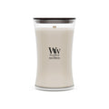 WoodWick Tonka & Almond Milk Scented Candle, Crackling Wick, 9.7oz