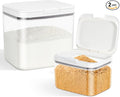 2 Pack Flour Sugar Storage Containers with Pop-to-Flip Lid 2.9 Qt + 4.75 Qt
