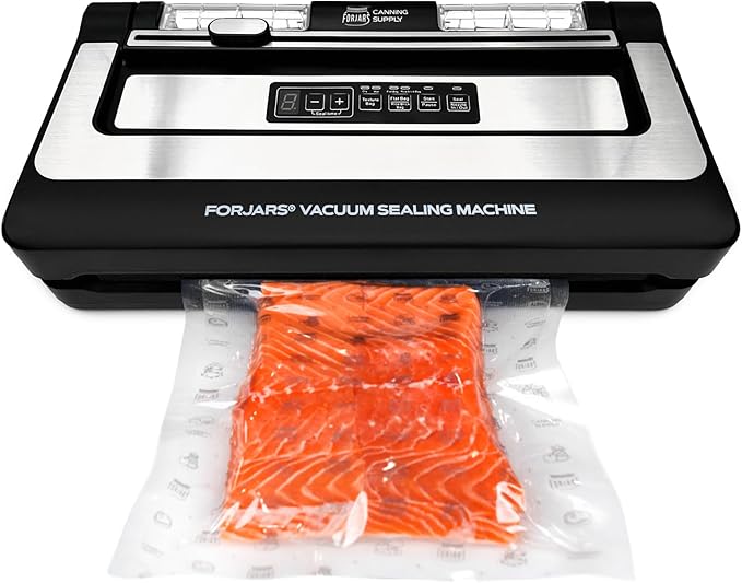 FORJARS Food Vacuum Sealer Machine with 20 Bags, High-Speed, Multi-Functional, Automatic Sealing for Dry and Wet Storage, Freshness Saving for Your Food, Perfect for Sous Vide Cooking and Kitchen Use