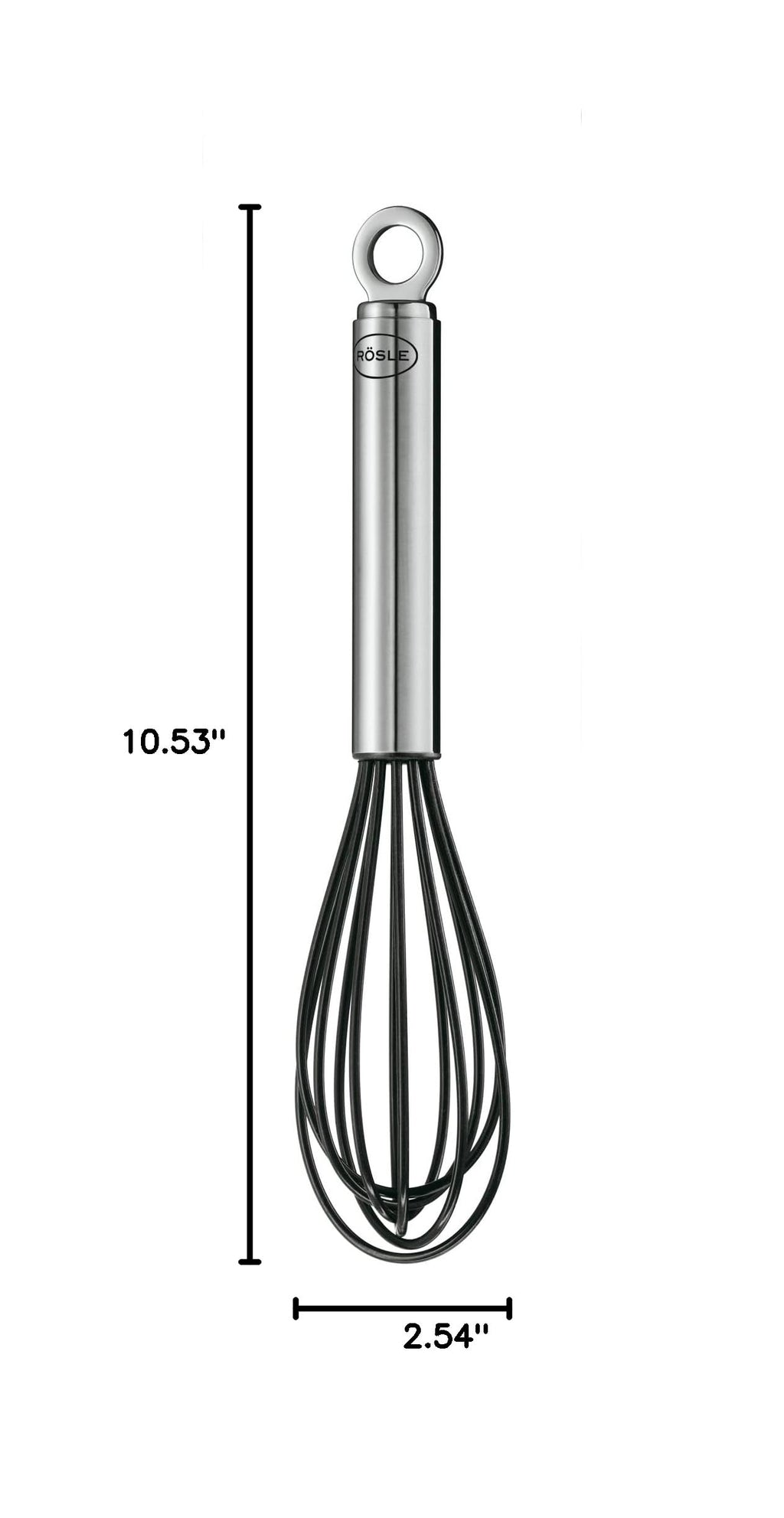 Rösle Stainless Steel & Silicone Balloon Egg Whisk, 6 Wire, 10.6-inch