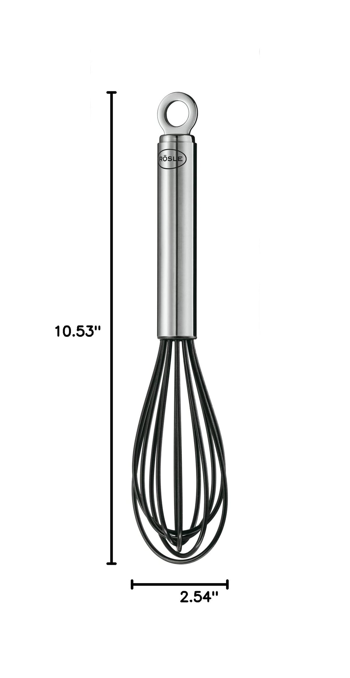 Rösle Stainless Steel & Silicone Balloon Egg Whisk, 6 Wire, 10.6-inch