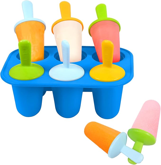 Silicone Popsicle Molds for Toddlers, 6-Cavity Mini Popsicle Molds