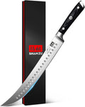 SHAN ZU 12" Slicing & Brisket Carving Knife with Wood Handle - Full Tang